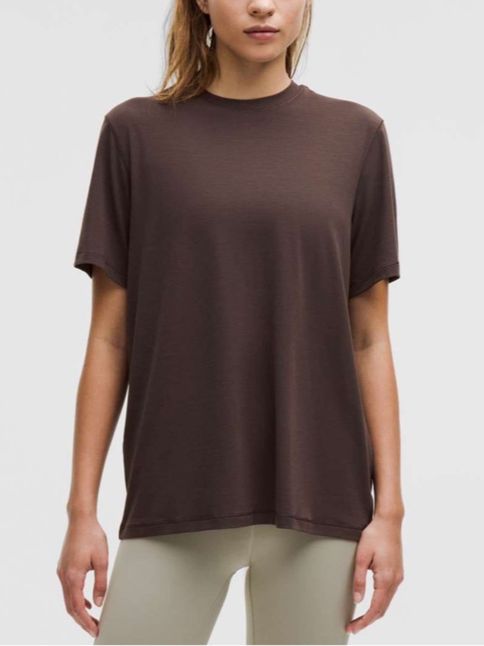 Lululemon Jersey Training Short-Sleeve Shirt Espresso Brown Athleisure Gym-12